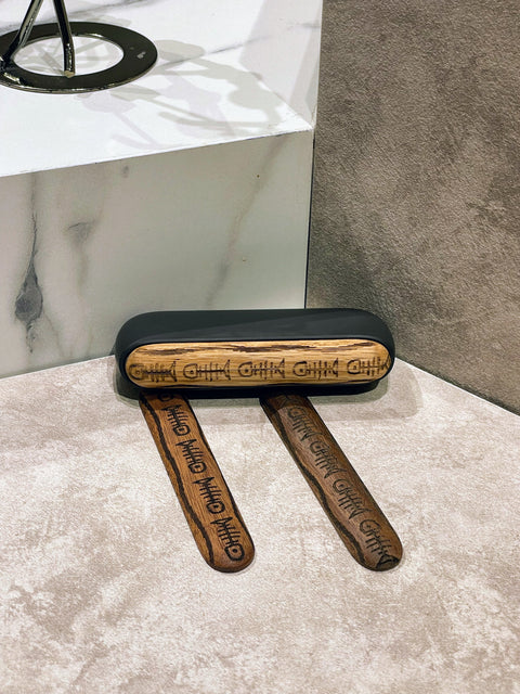 Curved Patterned Wooden Door for iqos 3 duo