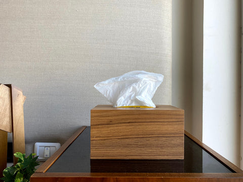 Hazelnut Brown - Wooden Tissue Box Cover for 550 tissues