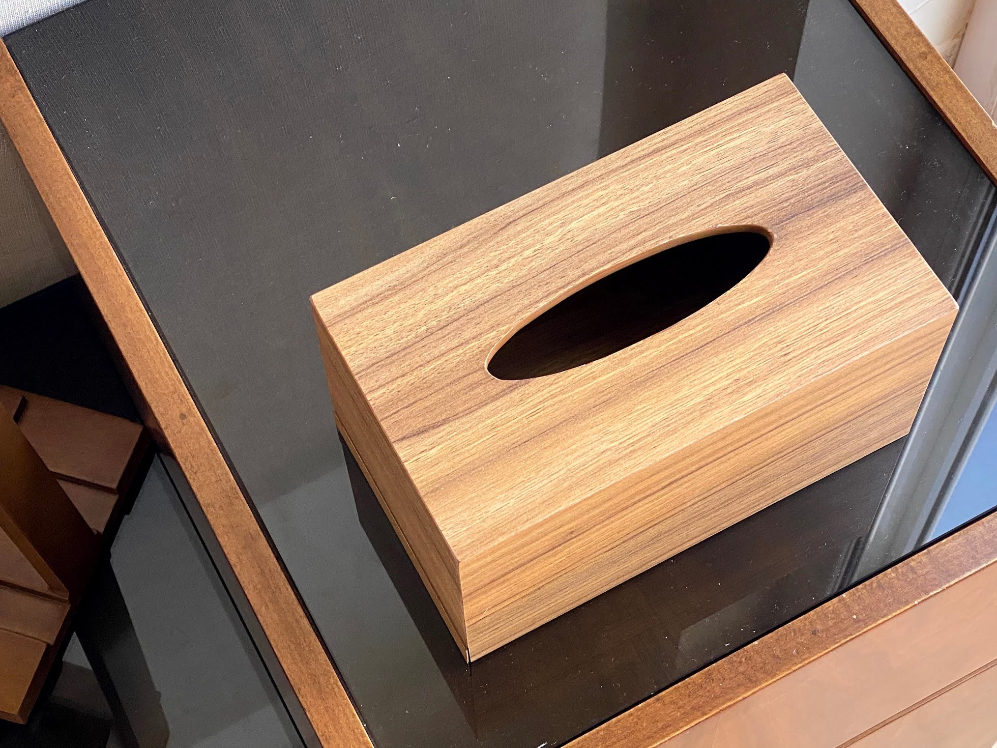 Hazelnut Brown - Wooden Tissue Box Cover for 550 tissues