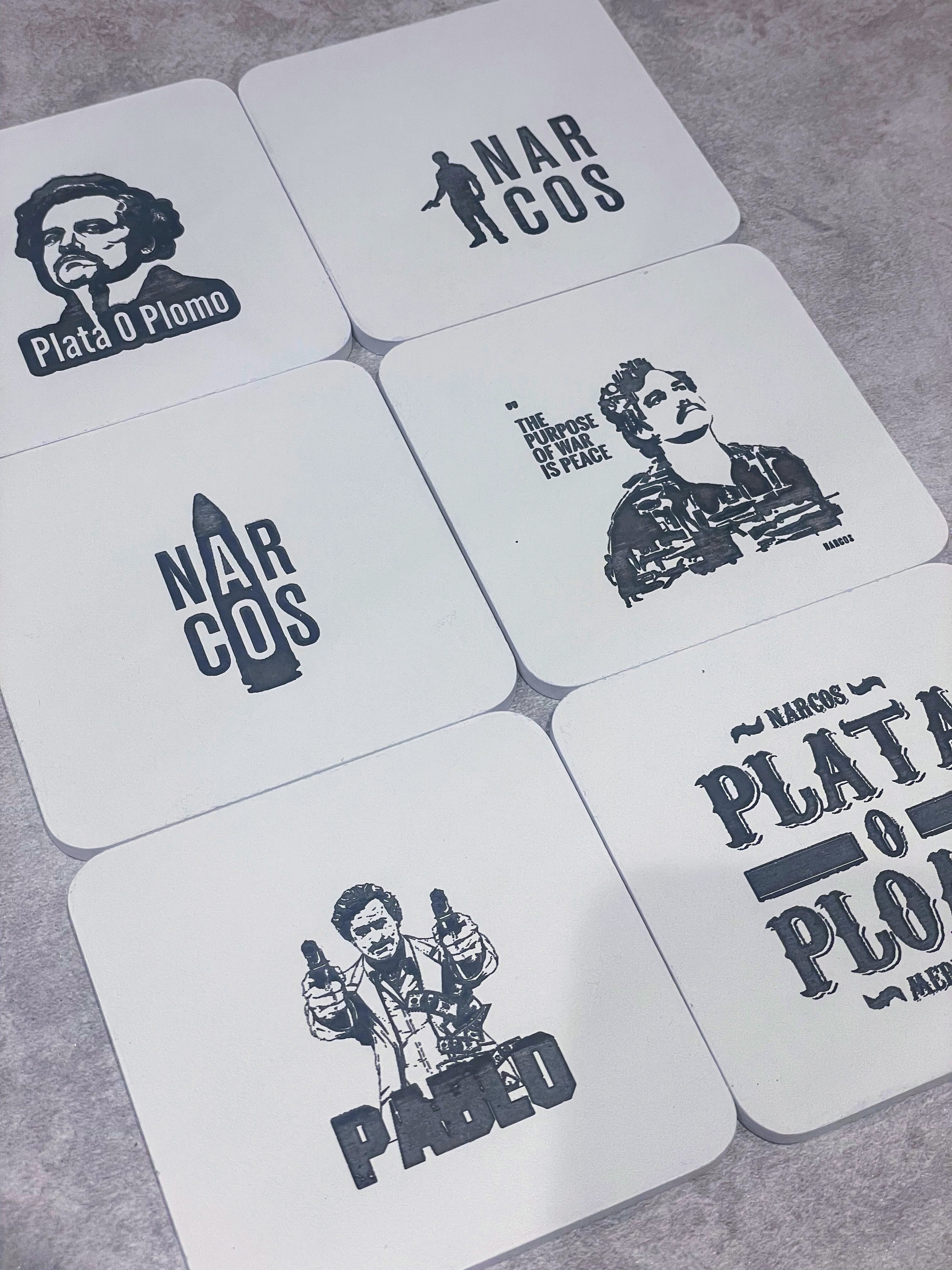 Set of 6 Narcos Inspired Coasters