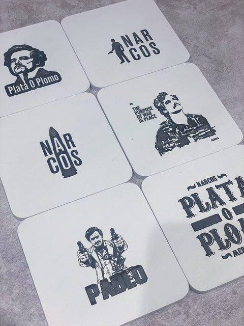 Set of 6 Narcos Inspired Coasters