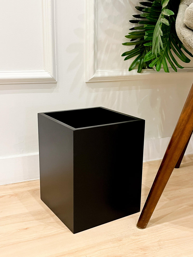 Rectangular Wooden Trash Bin