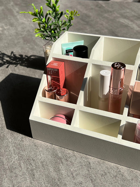 Multipurpose Wooden Organizer - Cream