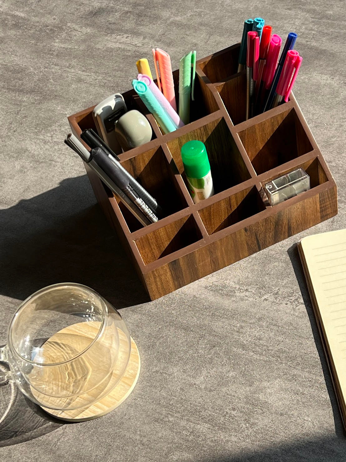 Multipurpose Wooden Organizer - Country Brown