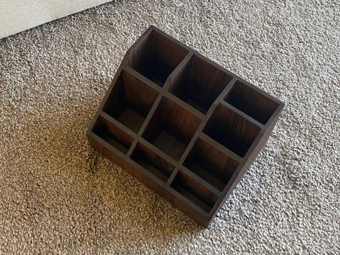 Multipurpose Wooden Organizer - Dark Walnut