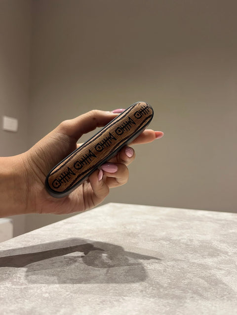 Curved Patterned Wooden Door for iqos 3 duo