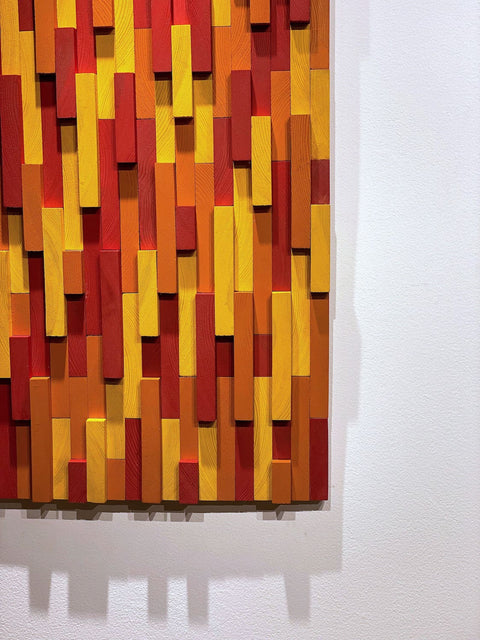 3D Colorful Rectangular Mosaic Wall Art
