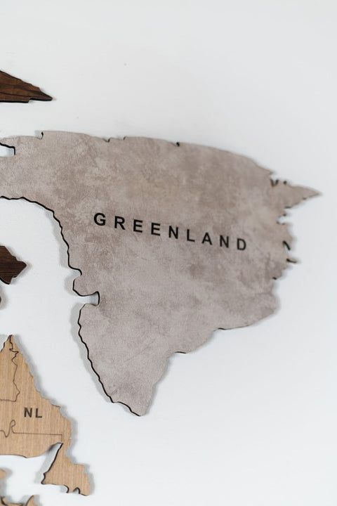 Wooden World Map For Wall 200 cms wide