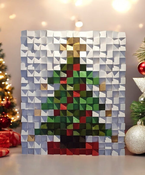 Christmas Tree Wall Panel by Woodeometry