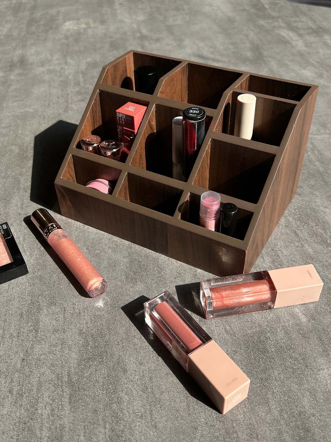 Multipurpose Wooden Organizer - Dark Walnut