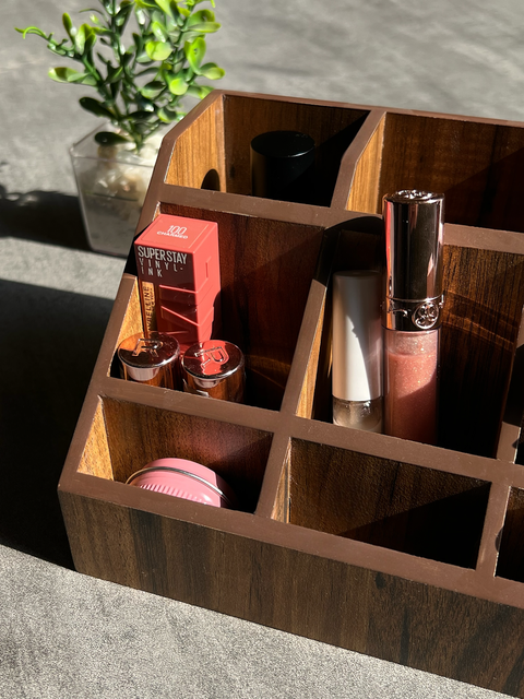 Wooden makeup organizer - various colors