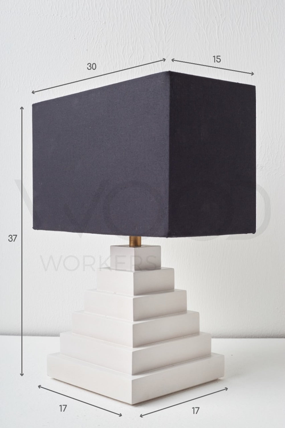 Maslow Table Lamp - White Wash 1004-01.j