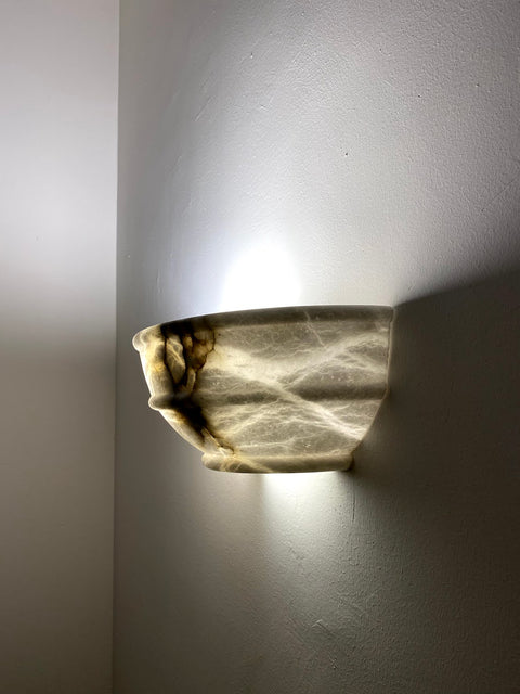 Oval Alabaster Lamp