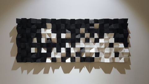 Black And White Sound Diffuser by Woodeometry