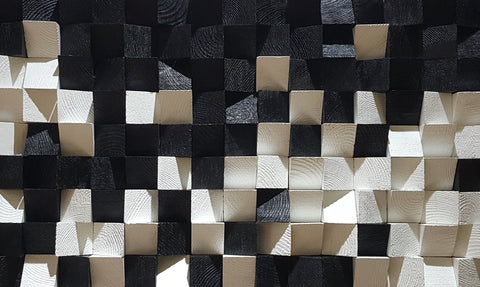 Black And White Sound Diffuser by Woodeometry