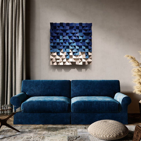 Blue And White Wood Decor