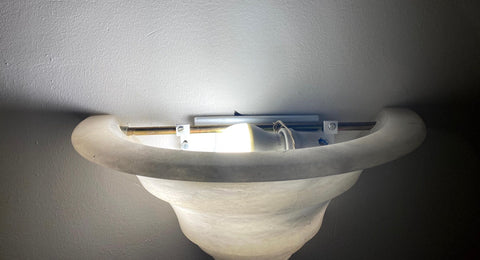 Cone Shaped Alabaster Lamp