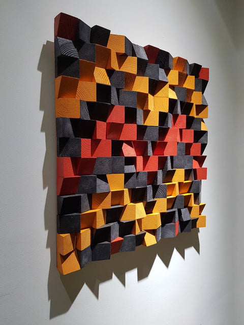 Geometric Wood Wall Art by Woodeometry