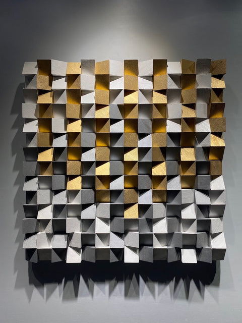 Gold And Silver Acoustic Panel