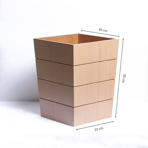 Modern Wooden Trash Bin