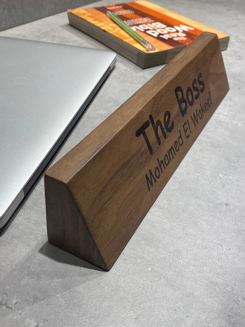 Personalised Wooden Name Tag For Desk