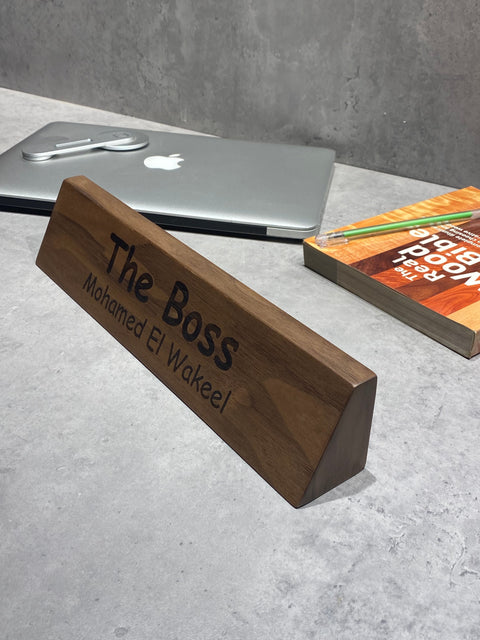 Personalised Wooden Name Tag For Desk