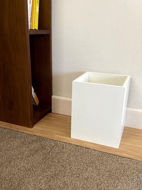 Rectangular Wooden Trash Bin