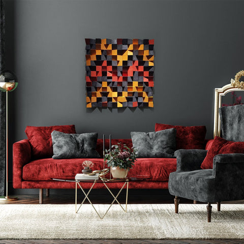 Geometric Wood Wall Art by Woodeometry
