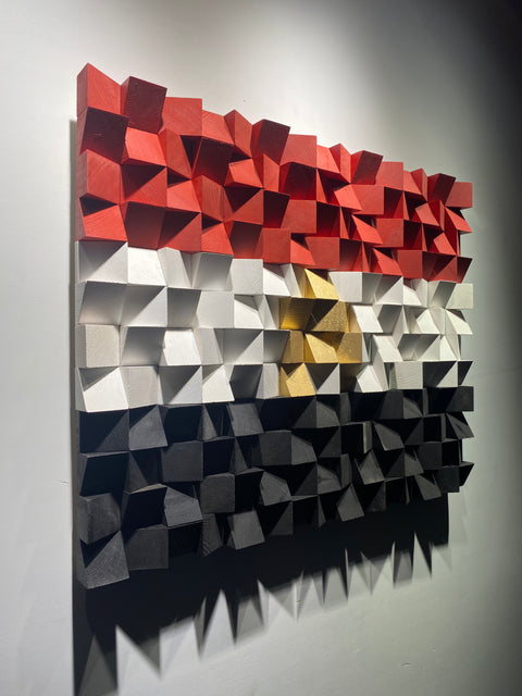 Egyptian Flag Wood Panel by Woodeometry