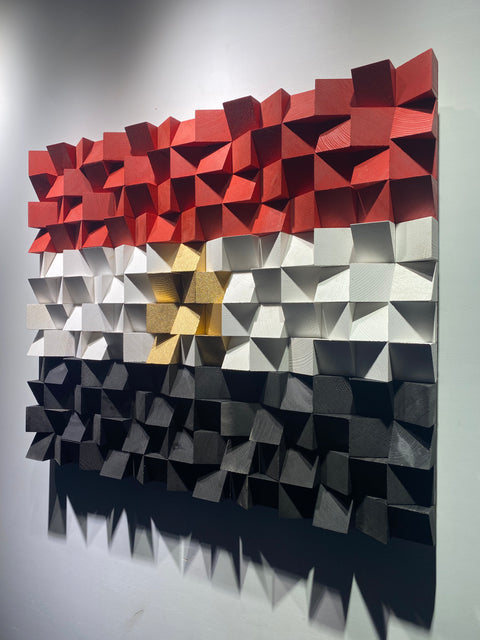 Egyptian Flag Wood Panel by Woodeometry
