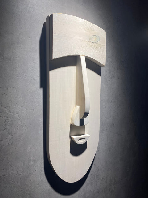 White Face Wood Art