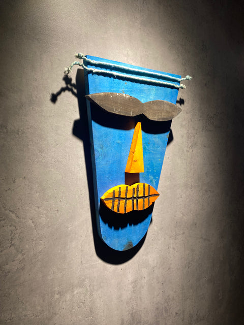 Wooden Blue Mask
