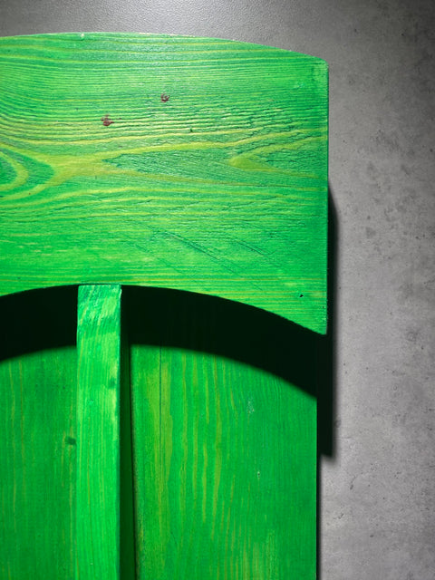 Green Face Wood Art