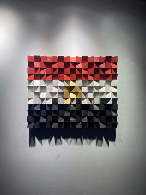 Egyptian Flag Wood Panel by Woodeometry