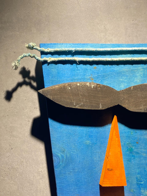 Wooden Blue Mask