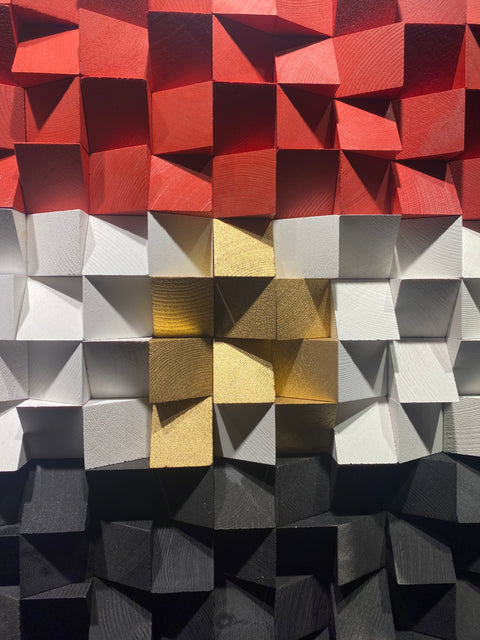 Egyptian Flag Wood Panel by Woodeometry
