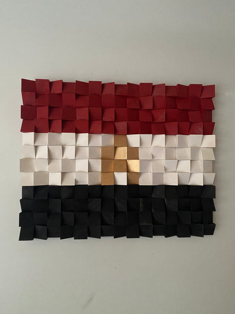 Egyptian Flag Wood Panel by Woodeometry