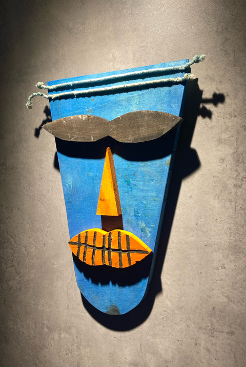 Wooden Blue Mask