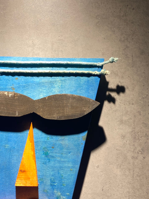 Wooden Blue Mask