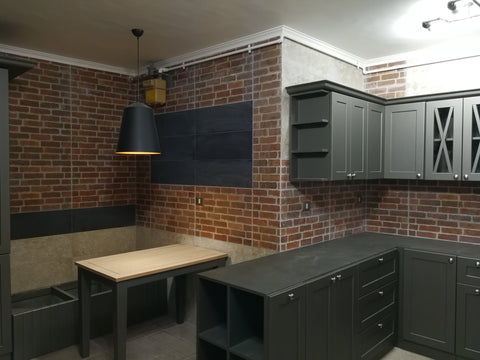 Gray Contemporary Kitchen