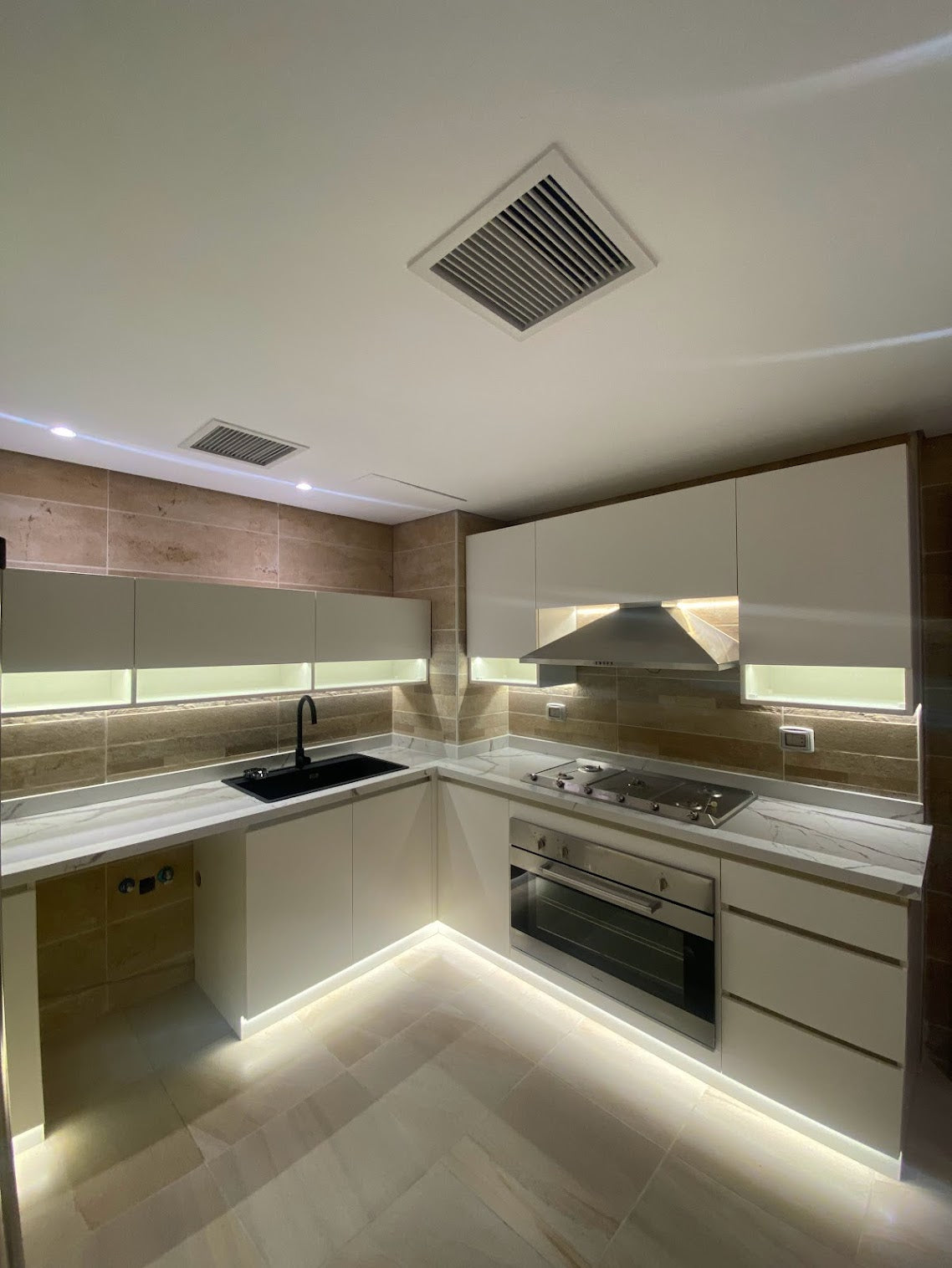 White x White Modern Kitchen