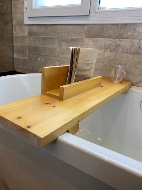 bathroom wooden shelf