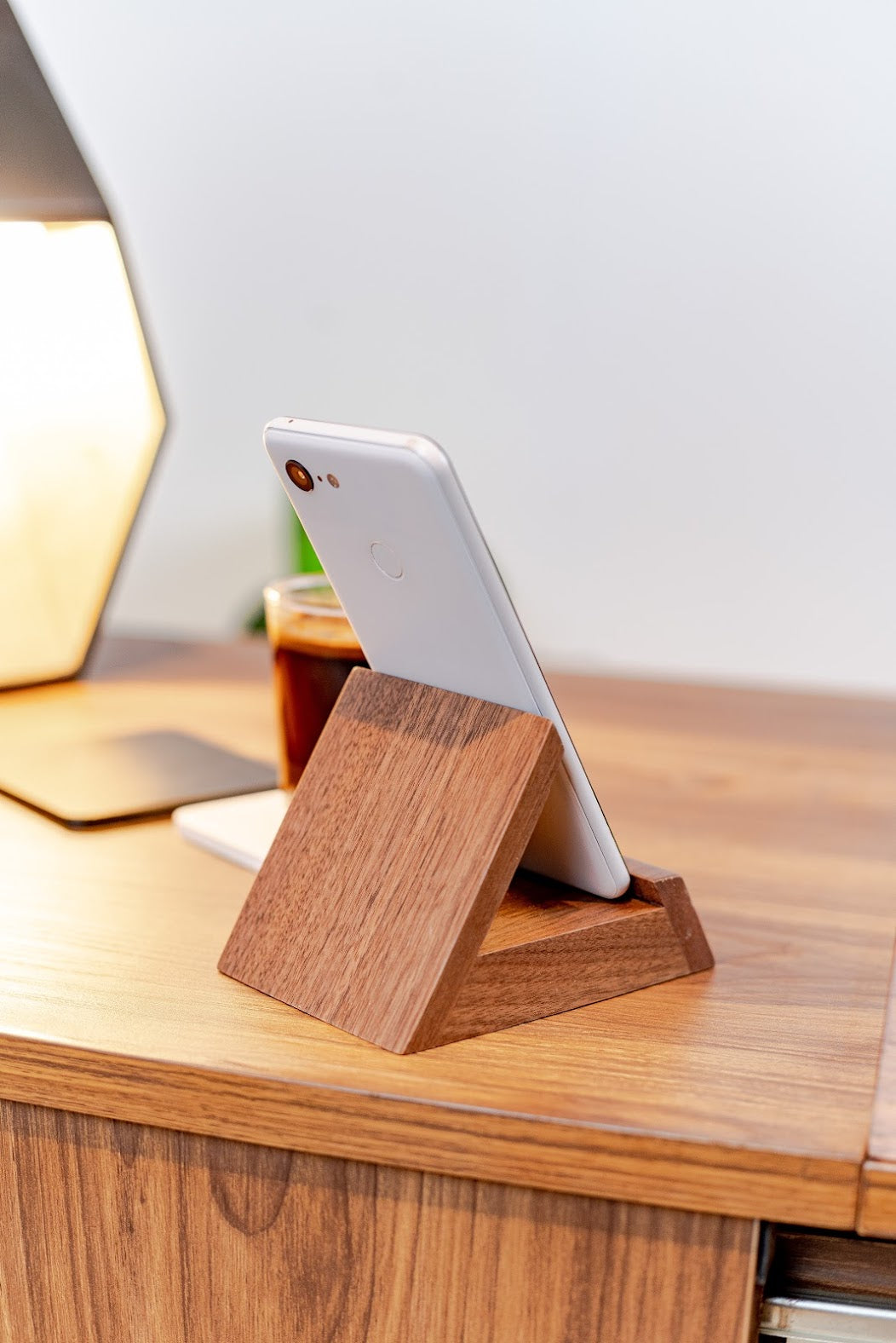 Handcrafted Wooden Mobile Holder – Sleek and Functional