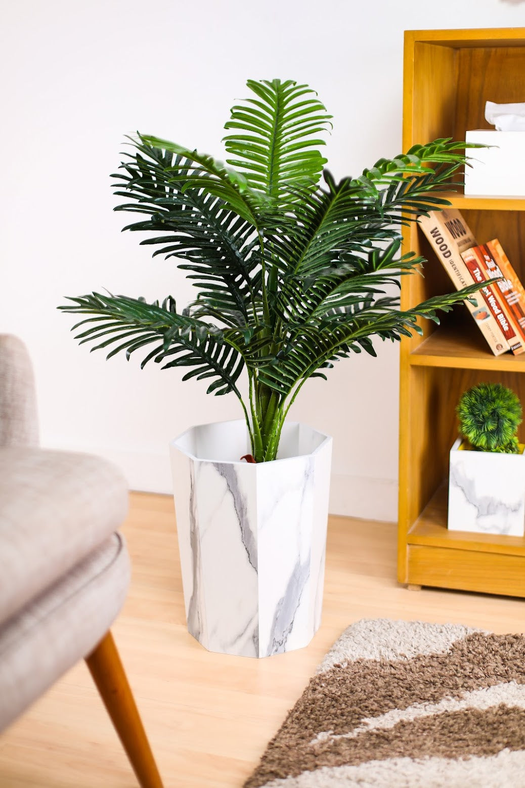 Marble Texture Elegant Octagon Planters