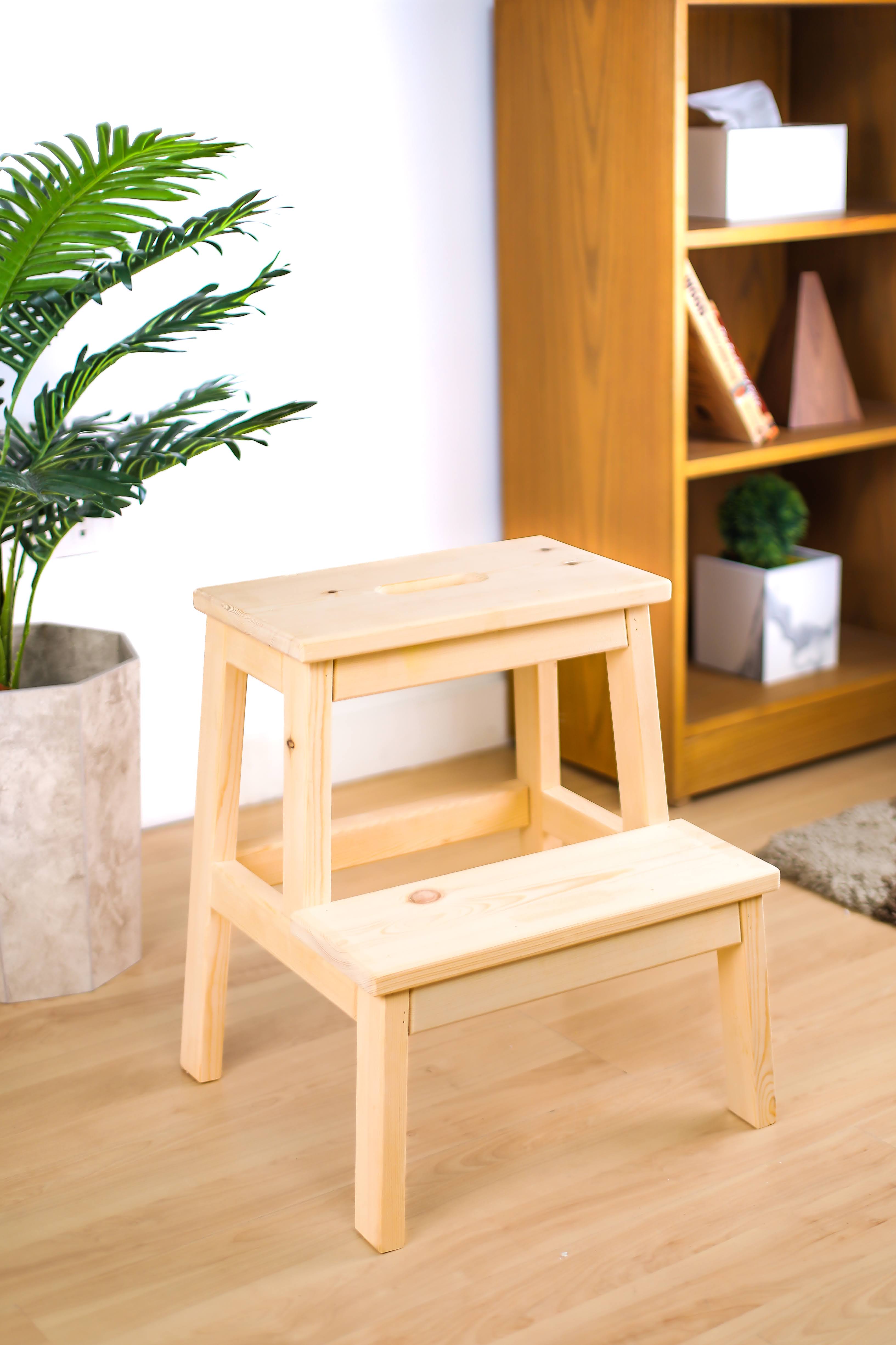 Elegant Wooden Kitchen Stool – Handcrafted for Practical Use