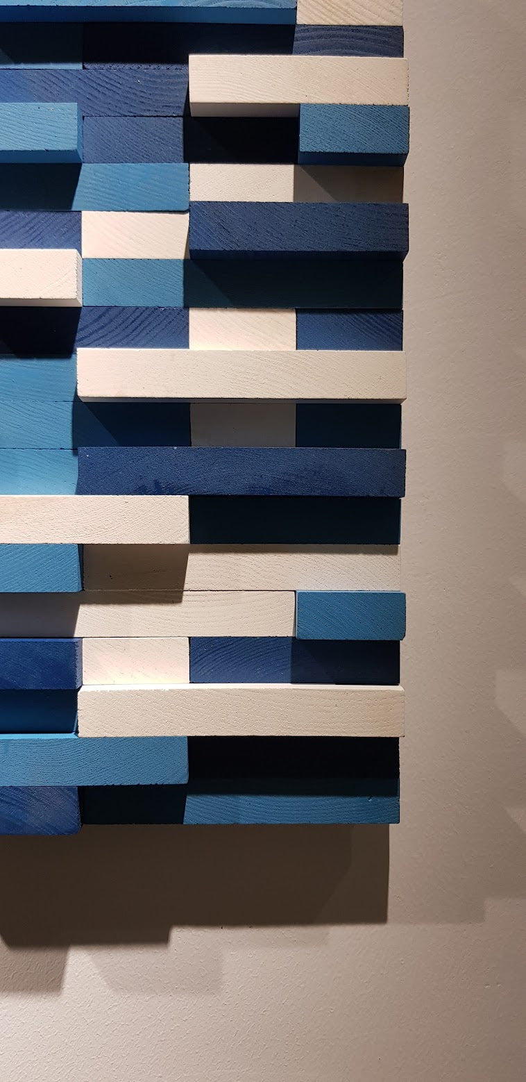 Rectangular Mosaic Wooden Wall Art by Woodeometry