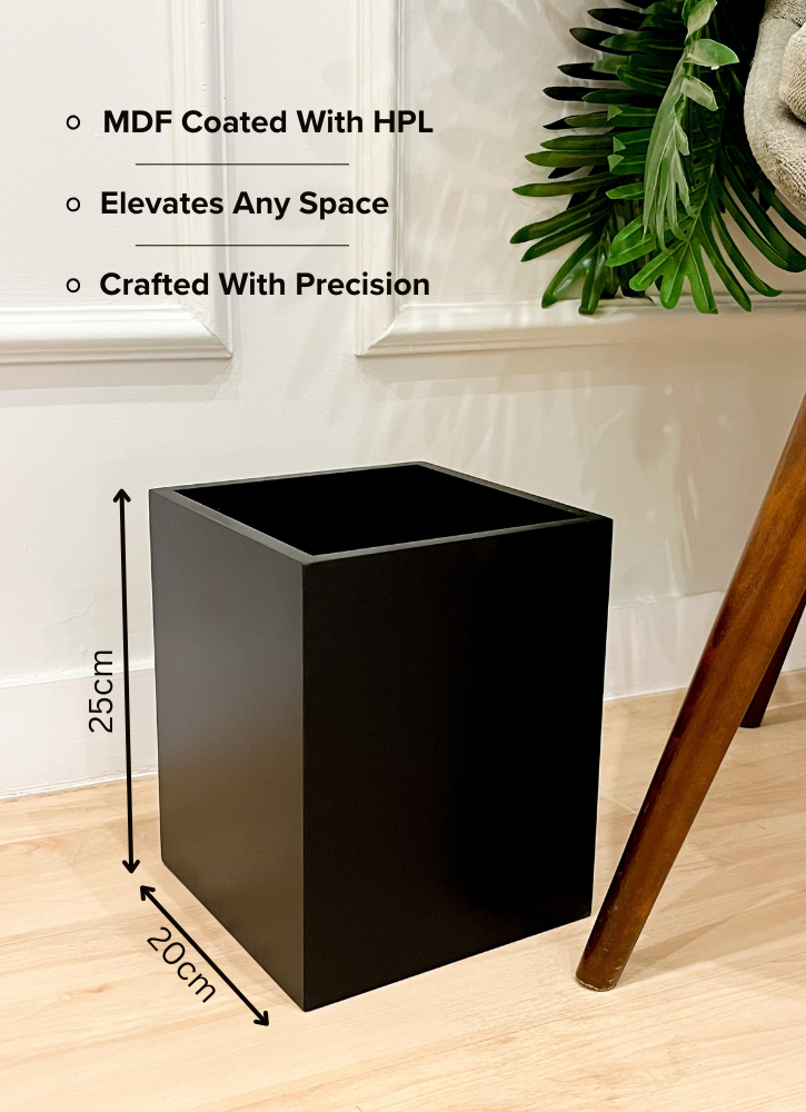 Rectangular Wooden Trash Bin