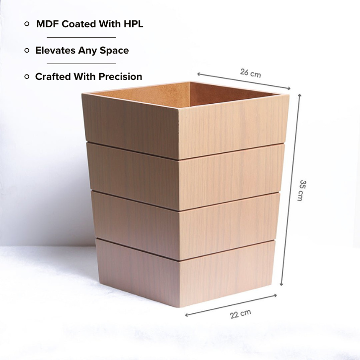 Modern Wooden Trash Bin