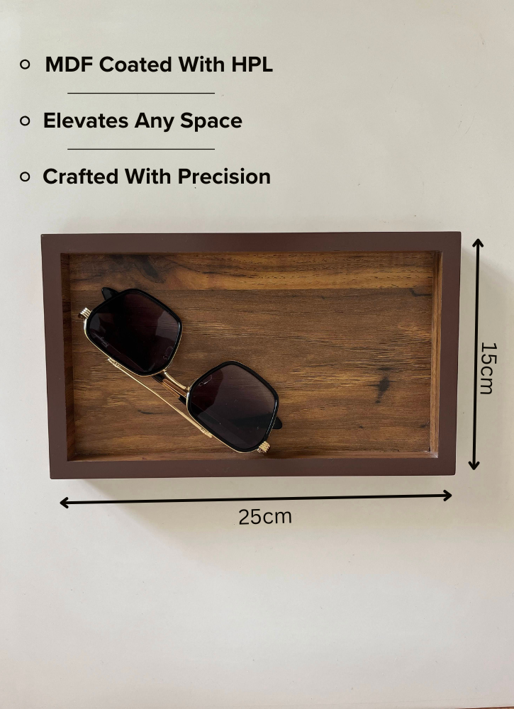 Wooden Rectangular Multi Purpose Tray 15x25 cms