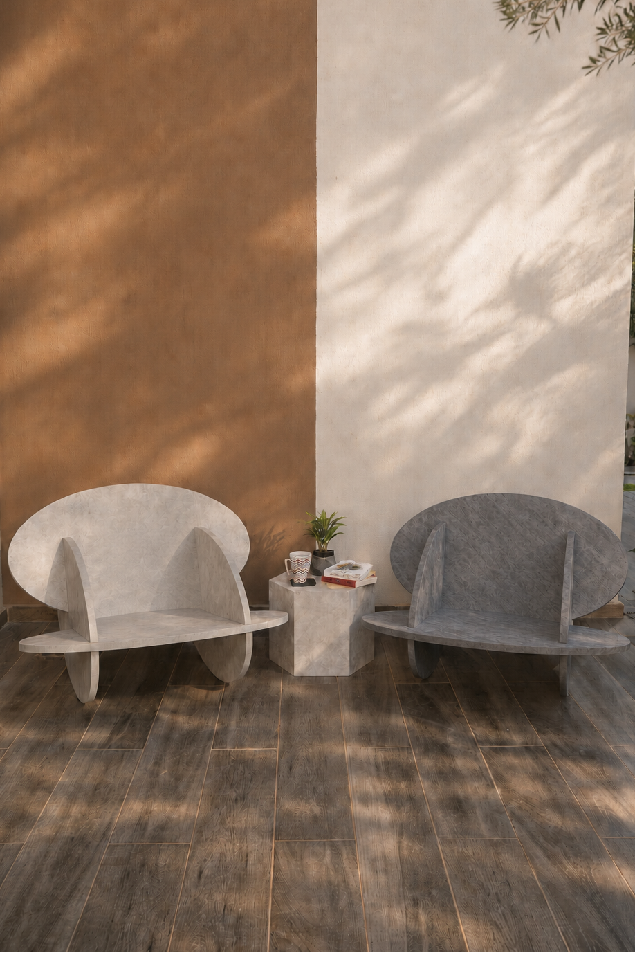 Wooden Round Rocker Chair